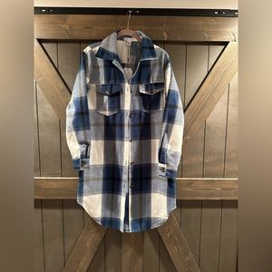Better Together Long Plaid Shacket